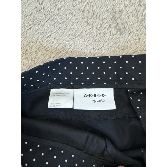 AKRIS PUNTO Women's Black‎ & White Polka Dot Pants Size 6 - Picture 10 of 14